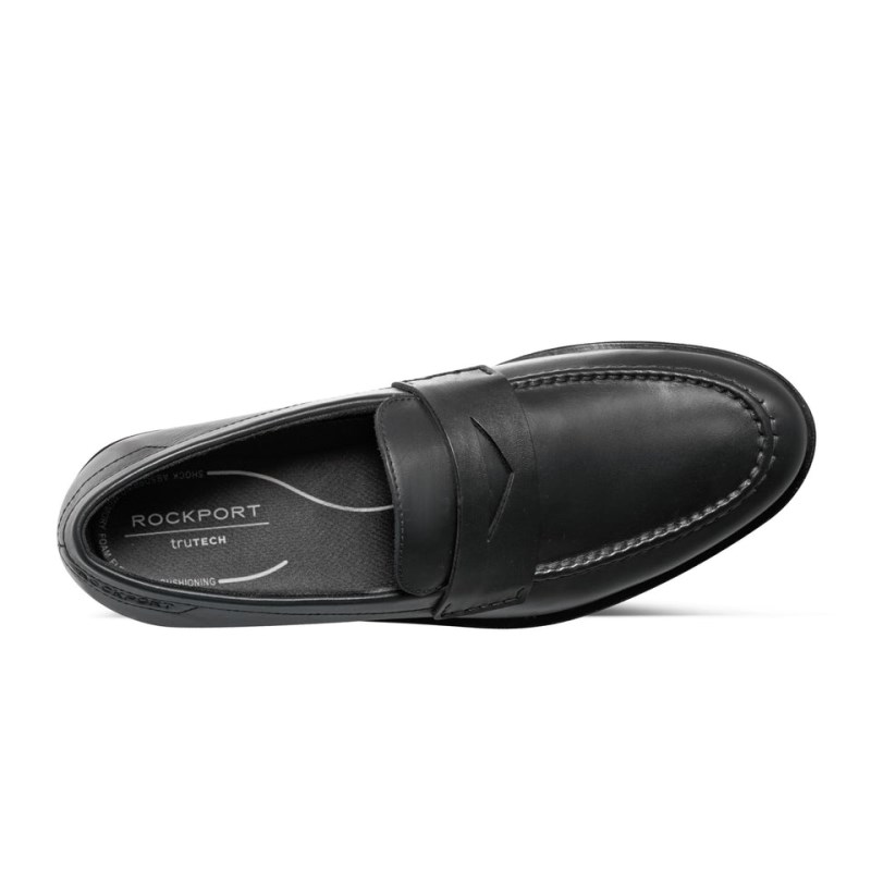 Rockport Sutton Dress Slip-on Penny Men Loafers Black Singapore | JN2-43364