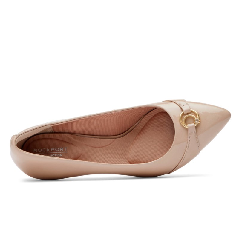 Rockport TM75MM Plain Toe Ornamented Women Pumps Beige Singapore | OI9-62136