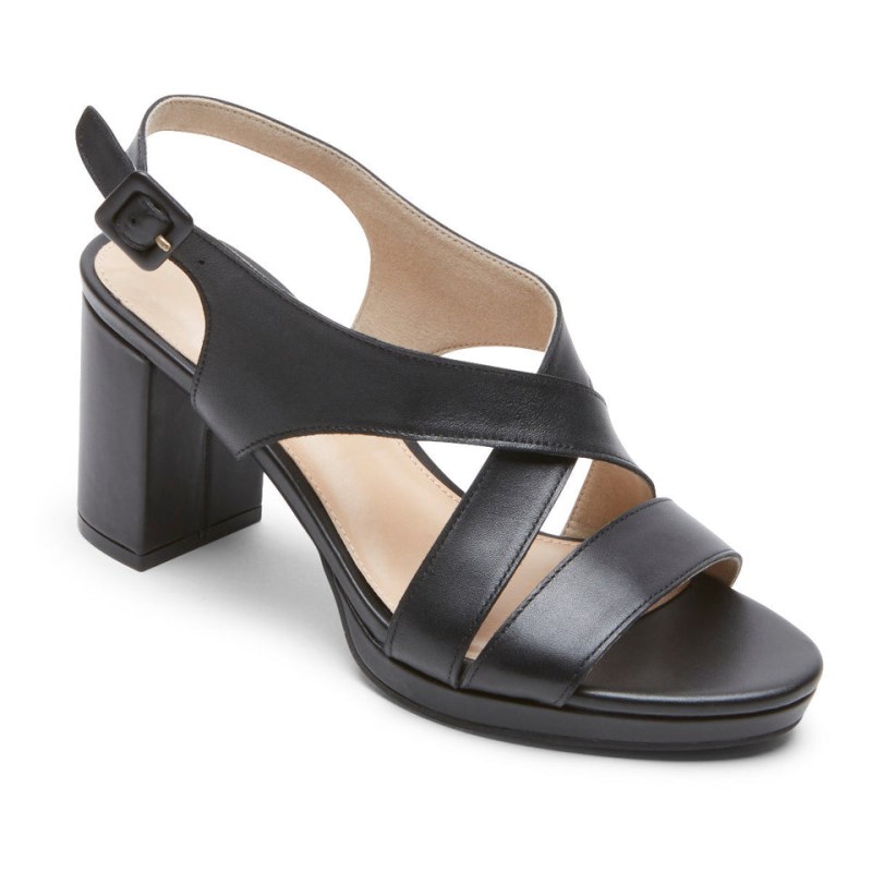 Rockport Tabitha Slingback Women Heeled Sandals Black Singapore | WH2-74827