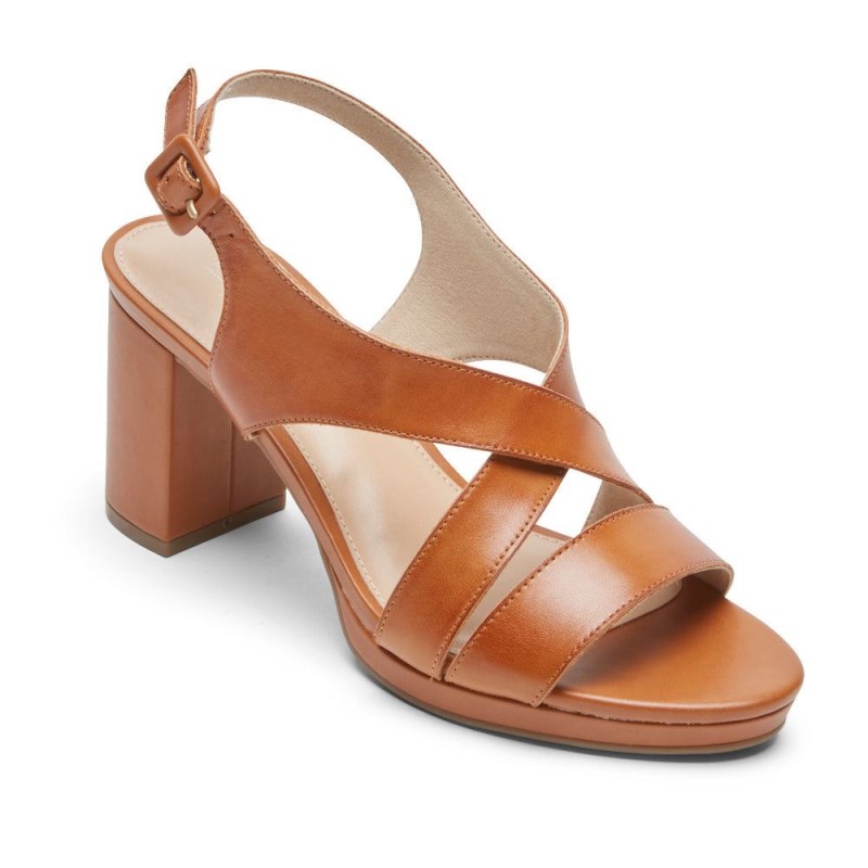 Rockport Tabitha Slingback Women Heeled Sandals Brown Singapore | RC8-25212