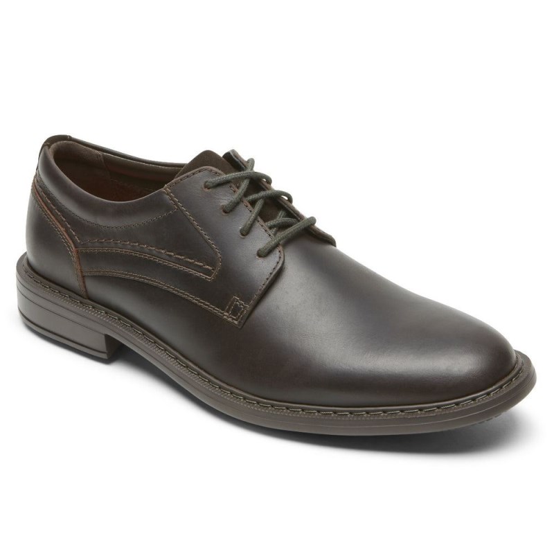 Rockport Tanner Plain Toe Men Oxford Shoes Dark Brown Singapore | CX3-06820