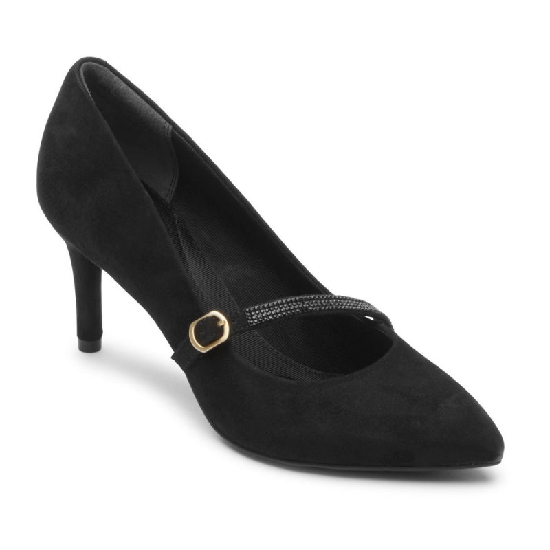 Rockport Total Motion 75mm Heeled Women Mary Jane Black Singapore | RP9-82128