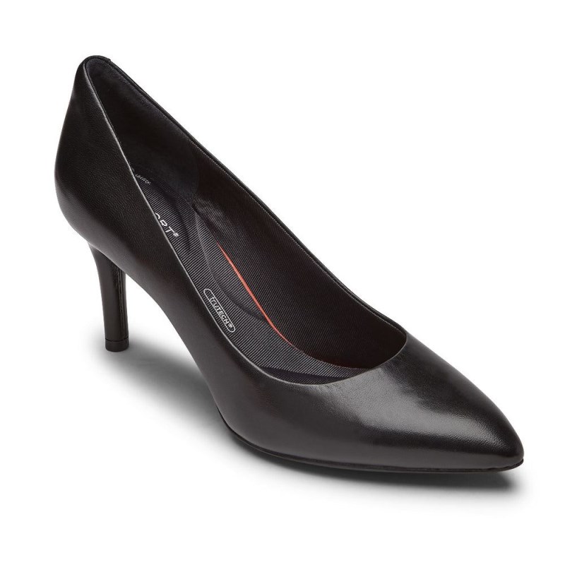 Rockport Total Motion 75mm Pointed Toe Heel Women Pumps Black Singapore | YQ2-41094