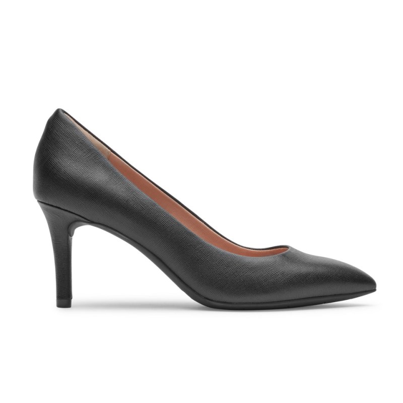 Rockport Total Motion 75mm Pointed Toe Women Pumps Black Singapore | OL3-44254