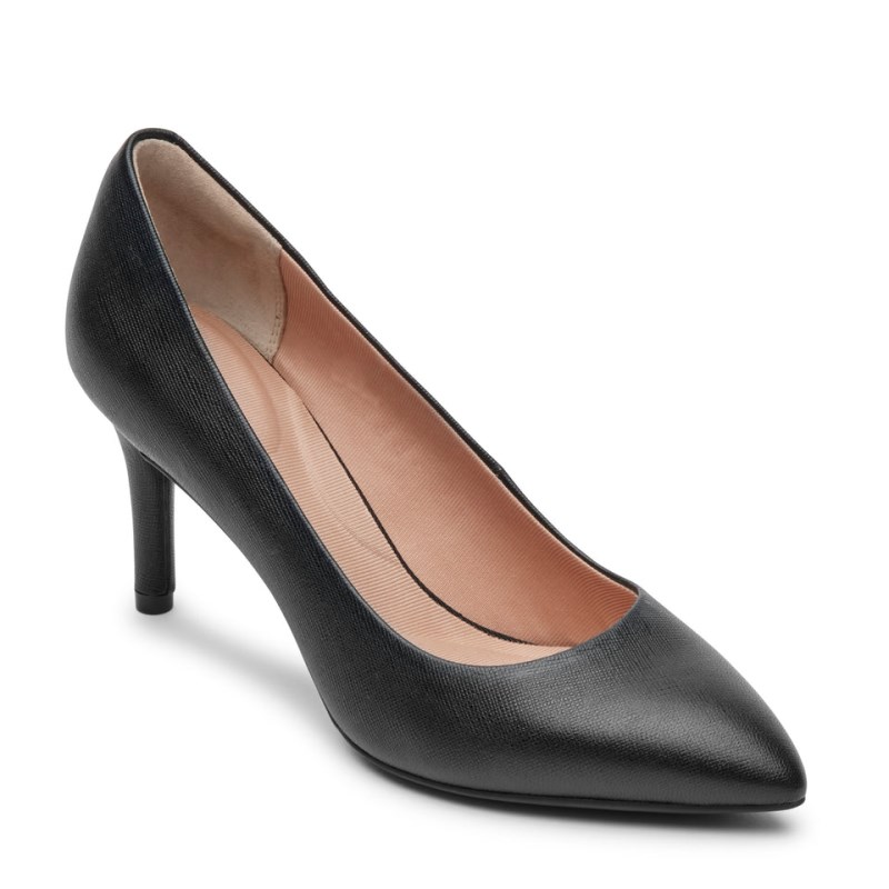 Rockport Total Motion 75mm Pointed Toe Women Pumps Black Singapore | OL3-44254