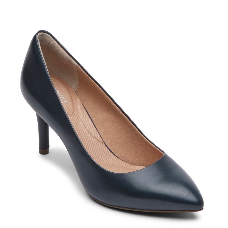 Rockport Total Motion 75mm Pointed Toe Women Pumps Navy Singapore | QW2-07540