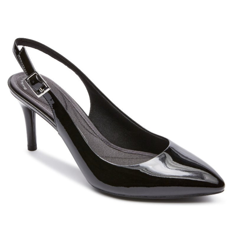 Rockport Total Motion 75mm Women Slingback Black Singapore | MU3-35263