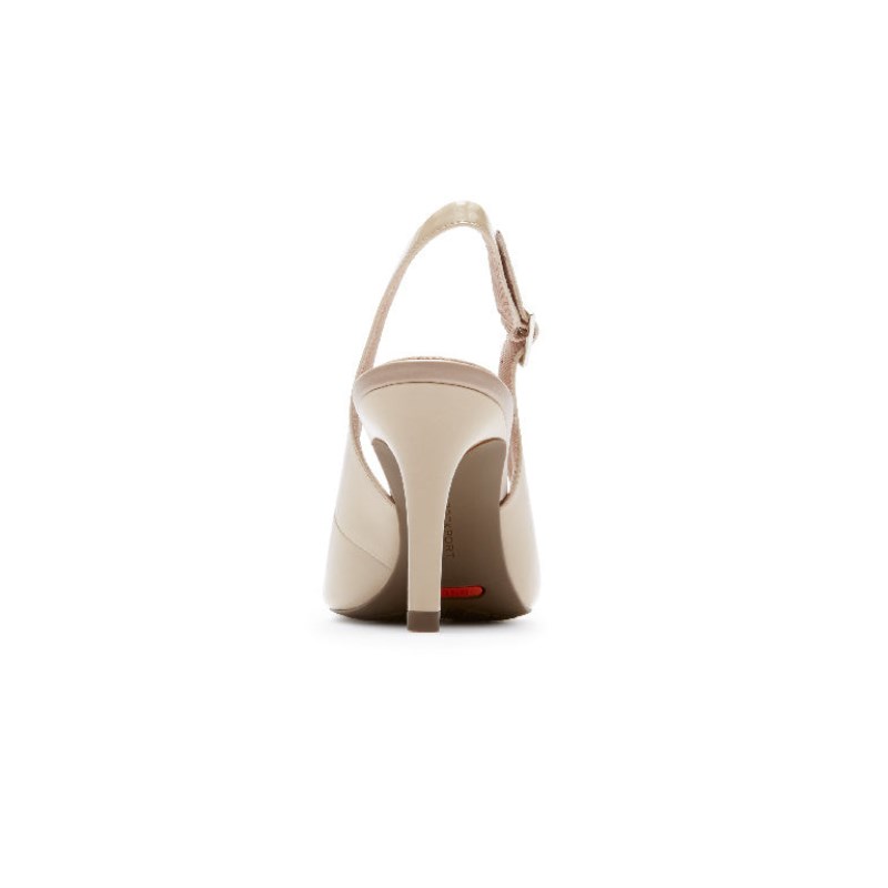 Rockport Total Motion 75mm Women Slingback Beige Singapore | WL2-06210