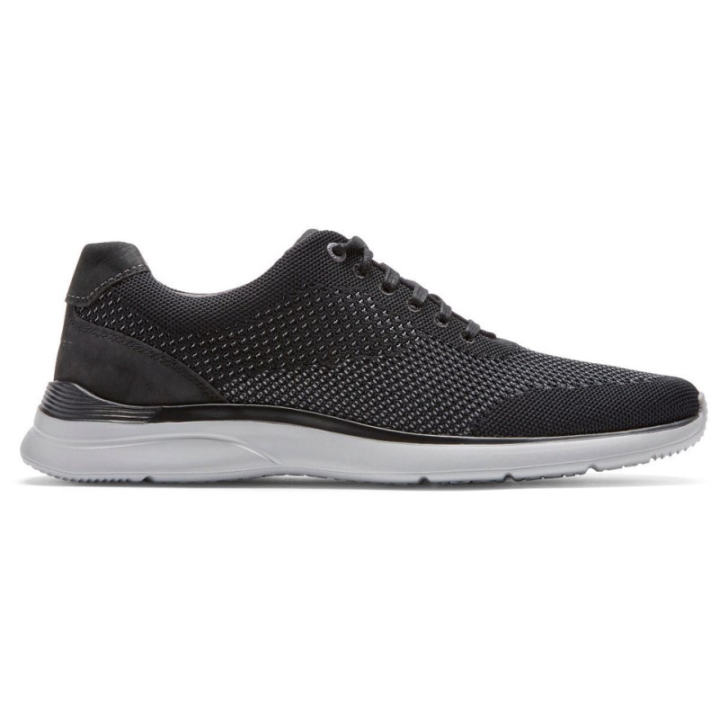 Rockport Total Motion Active Plain Toe Mesh Lace-Up Men Sneakers Black Singapore | SO0-85378