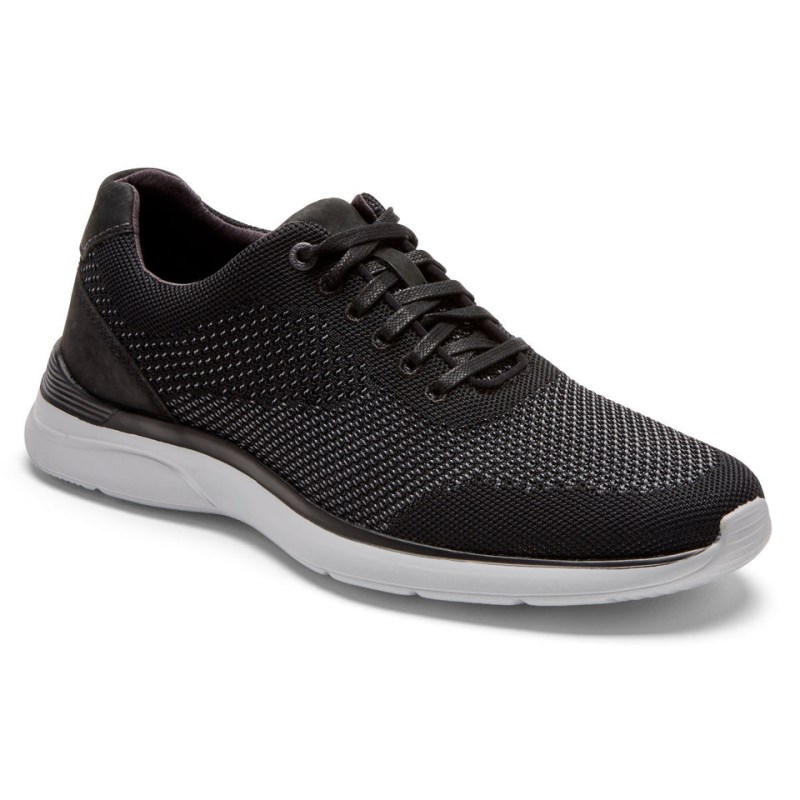 Rockport Total Motion Active Plain Toe Mesh Lace-Up Men Sneakers Black Singapore | SO0-85378