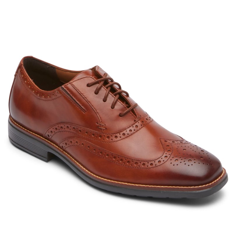 Rockport Total Motion Amalfi Wingtip Men Dress Shoes Brown Singapore | II4-67706