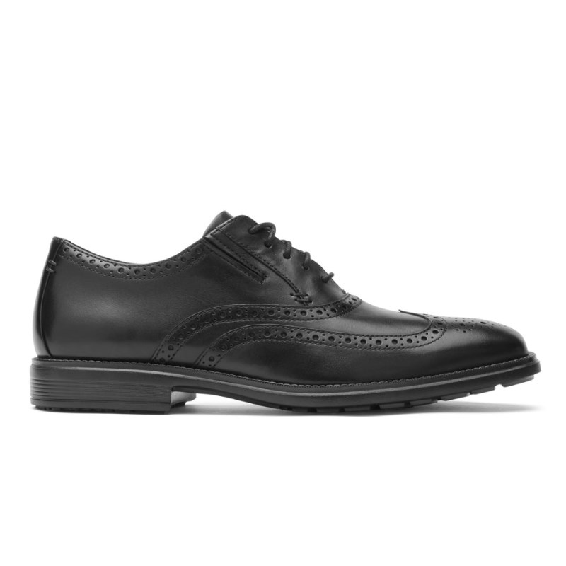 Rockport Total Motion Amalfi Wingtip Men Dress Shoes Black Singapore | UE2-22252