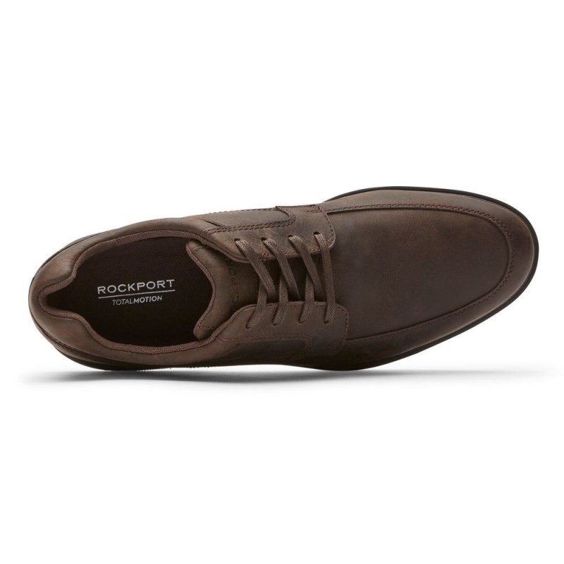 Rockport Total Motion City Apron Toe Waterproof Men Oxford Shoes Dark Brown Singapore | LT8-04580