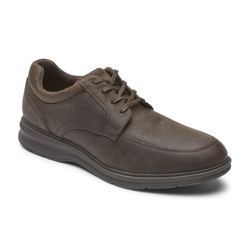 Rockport Total Motion City Apron Toe Waterproof Men Oxford Shoes Dark Brown Singapore | LT8-04580