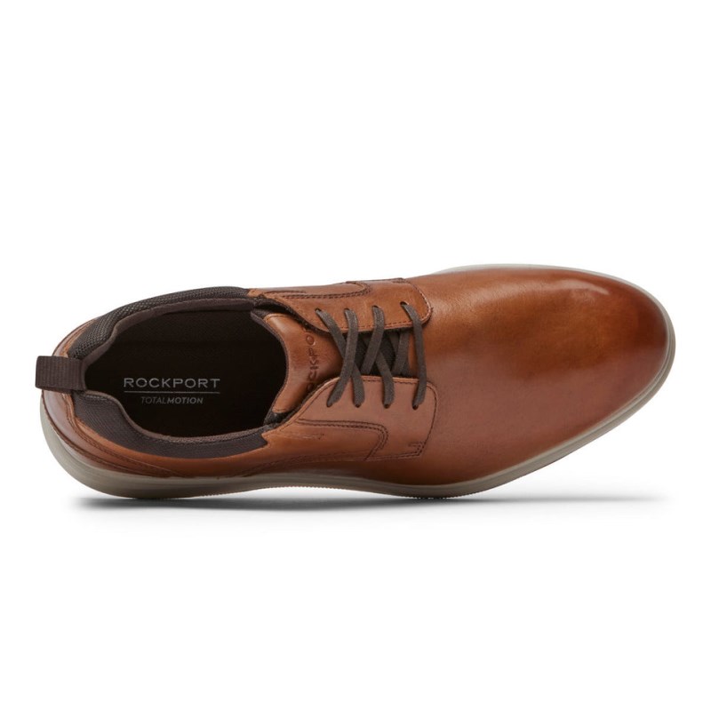 Rockport Total Motion City Plain Toe Men Oxford Shoes Brown Singapore | TJ6-78597