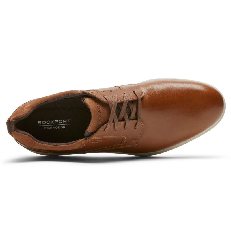 Rockport Total Motion City Plain Toe Men Oxford Shoes Brown Singapore | NN2-24102