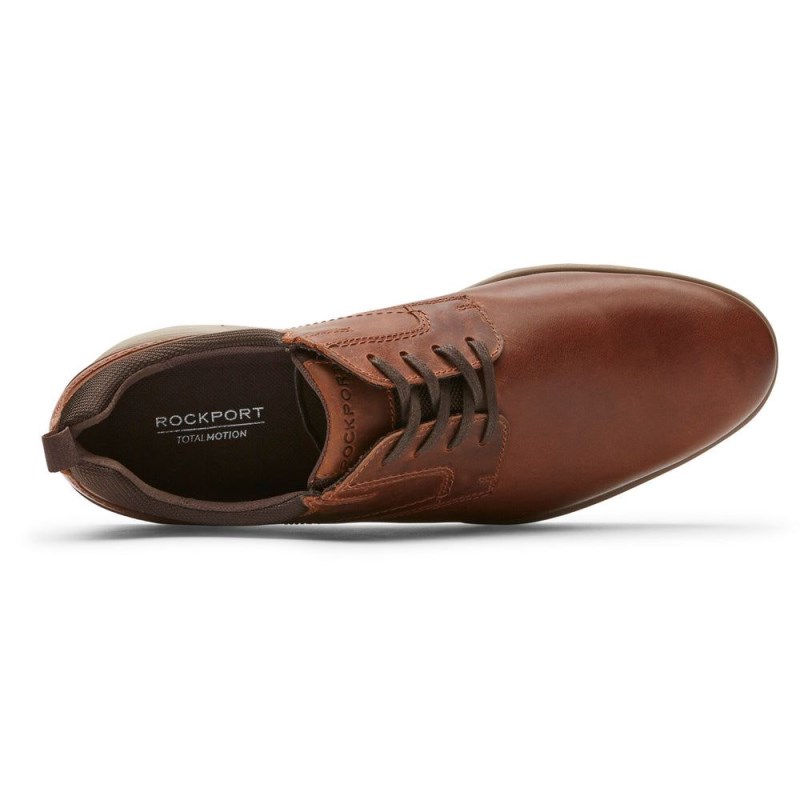 Rockport Total Motion City Plain Toe Men Oxford Shoes Brown Singapore | CJ5-04940