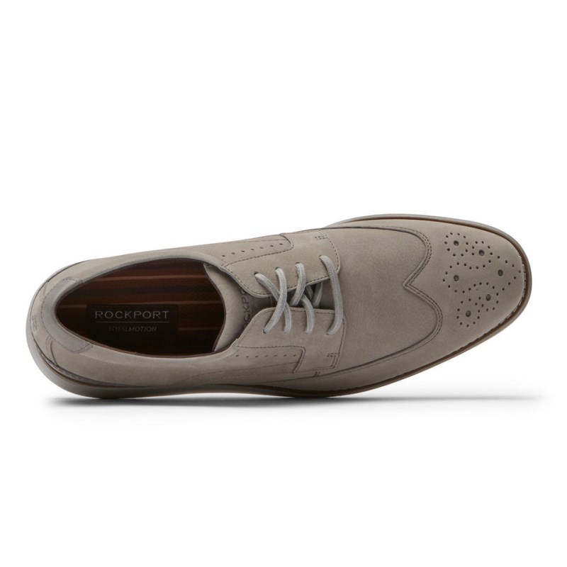 Rockport Total Motion Craft Wing Tip Men Walking Shoes Grey Singapore | BT7-98569