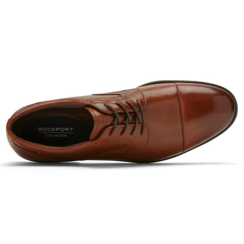 Rockport Total Motion DresSport Cap Toe Men Oxford Shoes Brown Singapore | ZL7-34653