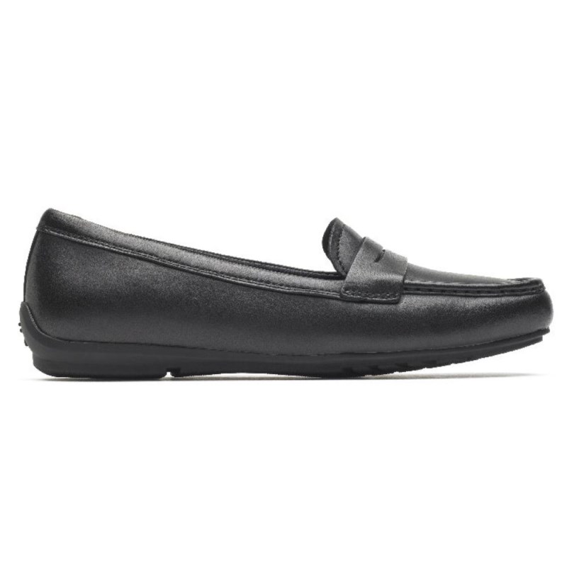 Rockport Total Motion Driver Penny Women Loafers Black Singapore | IL6-35943