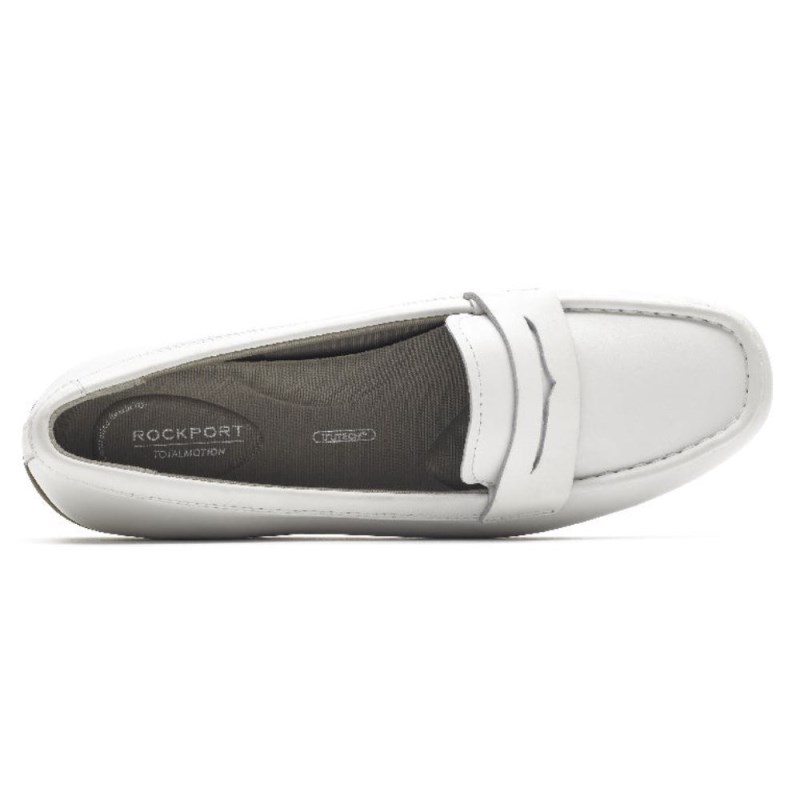 Rockport Total Motion Driver Penny Women Loafers White Singapore | FM2-00250