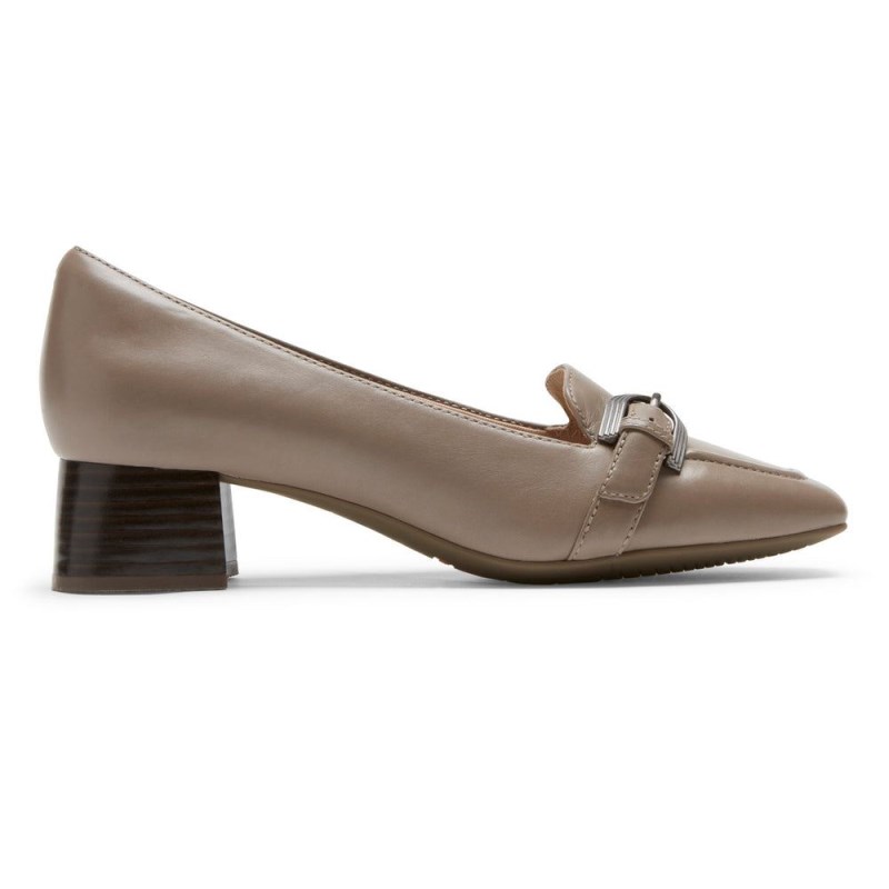 Rockport Total Motion Esma Belt Heel Women Loafers Grey Singapore | ZR6-76207