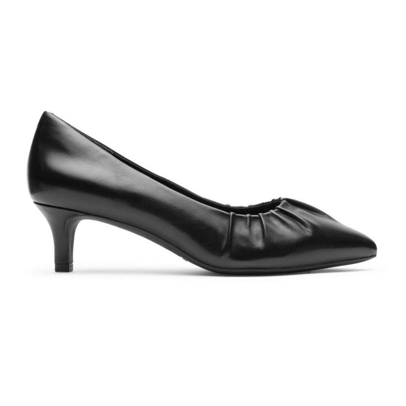 Rockport Total Motion Kalila Gathered Women Heels Black Singapore | HW7-93419