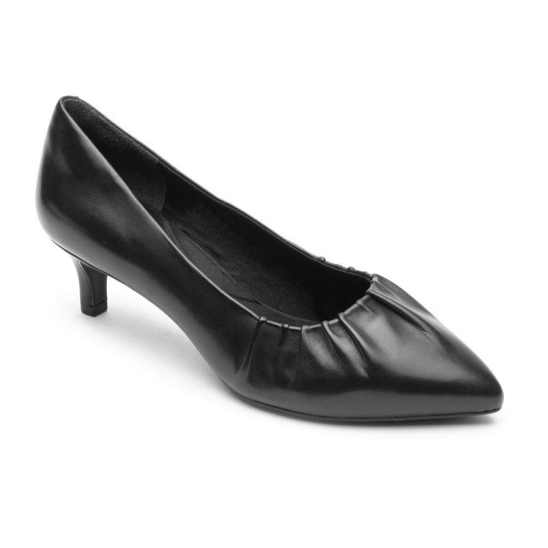 Rockport Total Motion Kalila Gathered Women Heels Black Singapore | HW7-93419