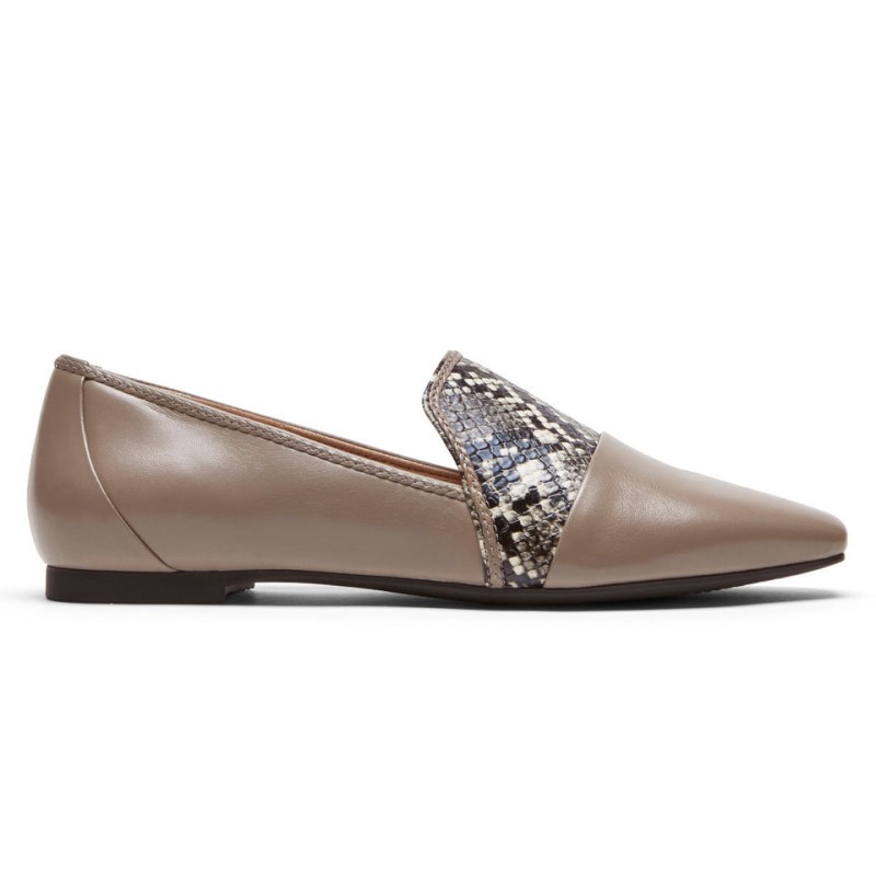 Rockport Total Motion Laylani Accent Women Loafers Grey Brown Singapore | IT2-95219