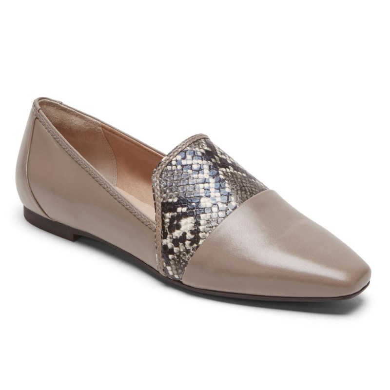 Rockport Total Motion Laylani Accent Women Loafers Grey Brown Singapore | IT2-95219