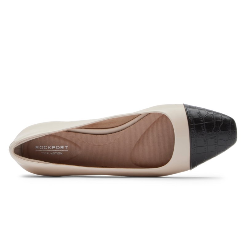 Rockport Total Motion Laylani Cap Slip Women Ballet Flats Cream Singapore | JU3-48434