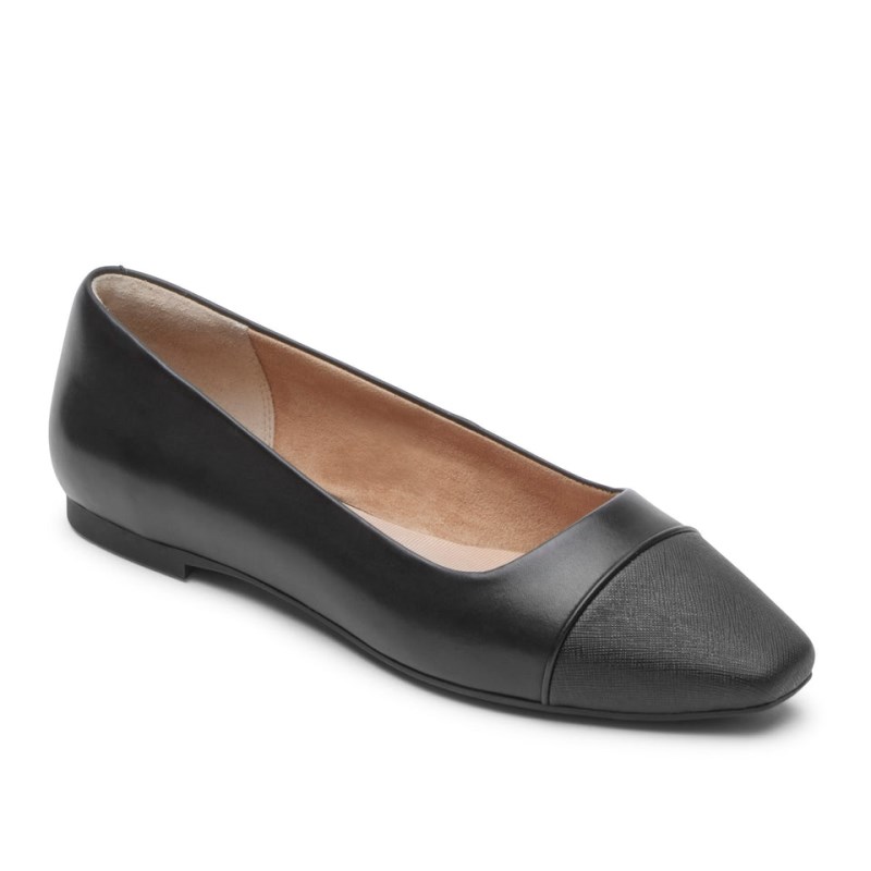 Rockport Total Motion Laylani Cap Slip Women Ballet Flats Black Singapore | FN6-97689