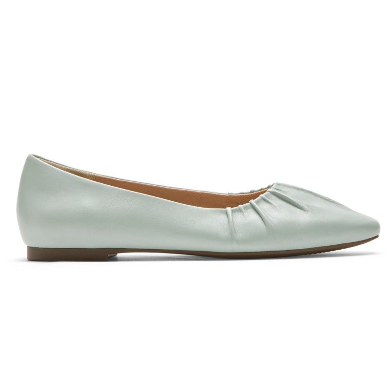 Rockport Total Motion Laylani Gathered Flat Women Ballet Flats Green Singapore | PT2-98789