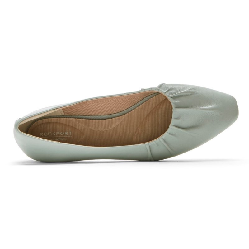 Rockport Total Motion Laylani Gathered Flat Women Ballet Flats Green Singapore | PT2-98789