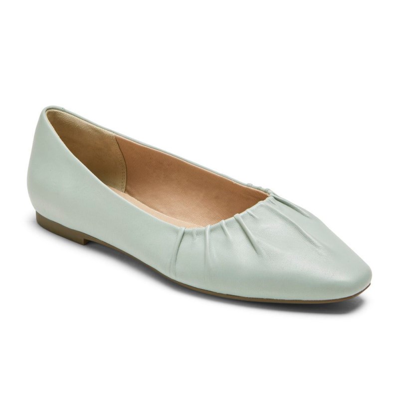 Rockport Total Motion Laylani Gathered Flat Women Ballet Flats Green Singapore | PT2-98789