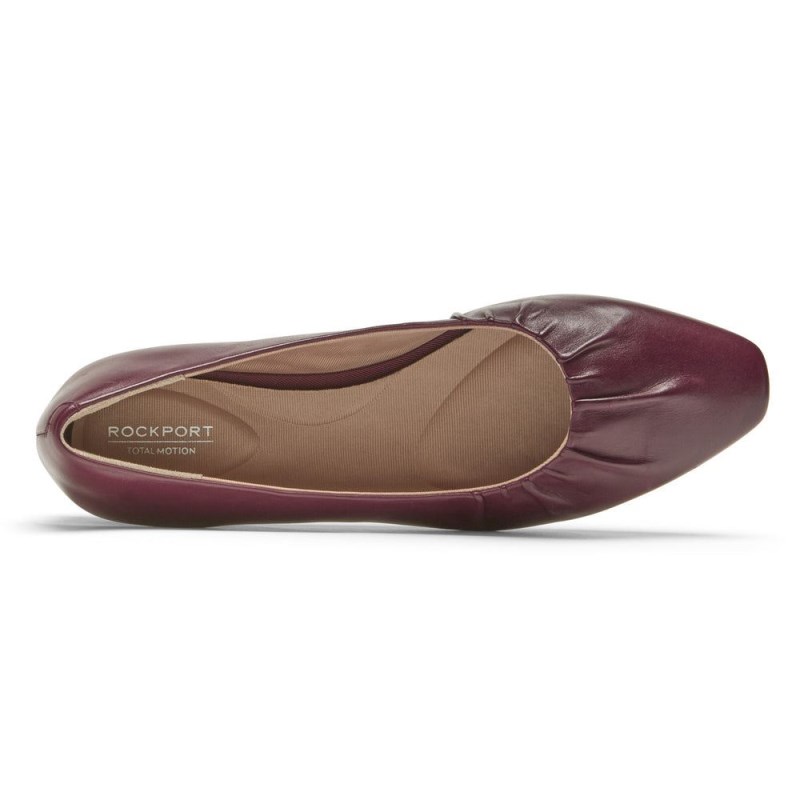 Rockport Total Motion Laylani Gathered Flat Women Ballet Flats Red Singapore | IH2-75757