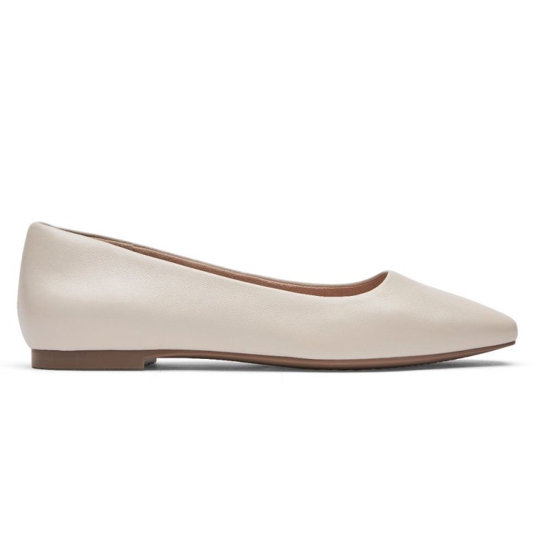 Rockport Total Motion Laylani Plain Women Ballet Flats Cream Singapore | UN4-80728