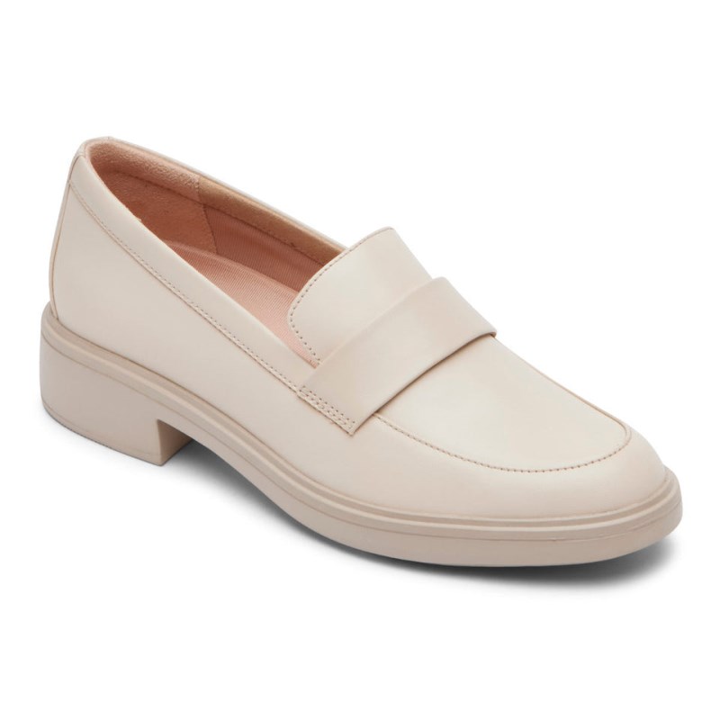 Rockport Total Motion Lennox Women Loafers Cream Singapore | KE5-25192