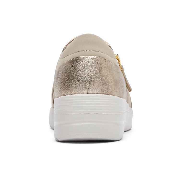 Rockport Total Motion Lillie Side Zip Women Sneakers Gold Singapore | PY6-54095