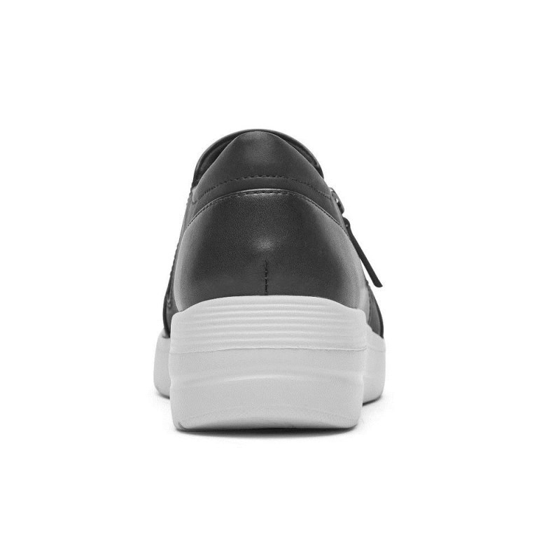 Rockport Total Motion Lillie Side Zip Women Sneakers Black Singapore | FA9-84728