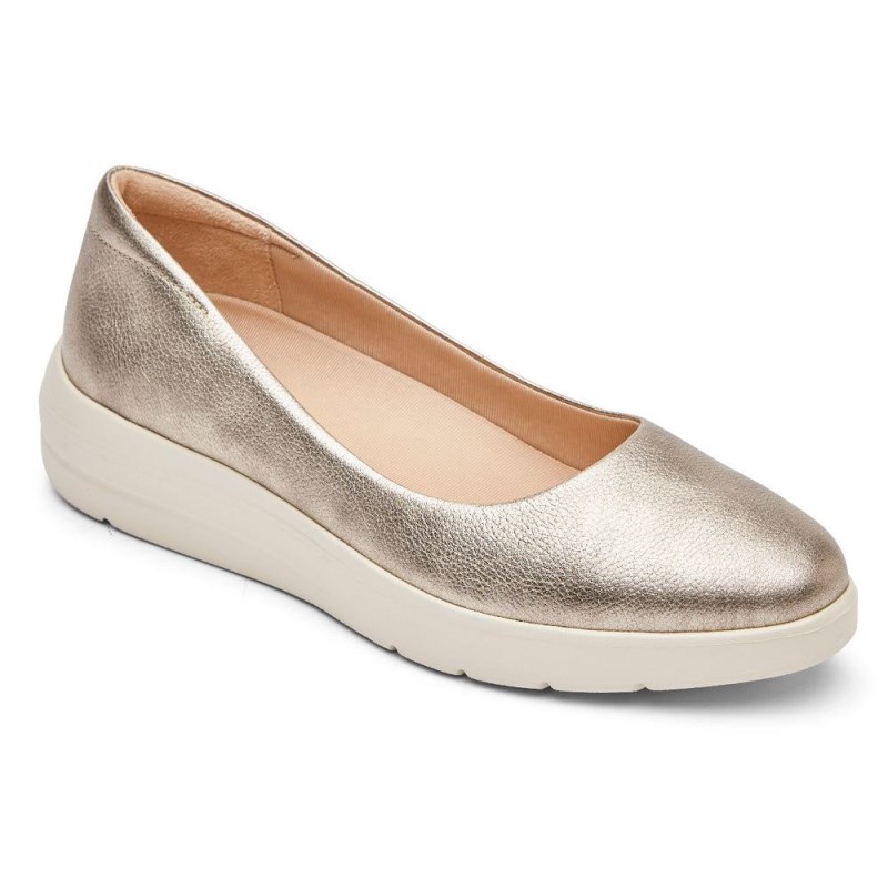 Rockport Total Motion Lillie Women Ballet Flats Gold Singapore | JR2-42234