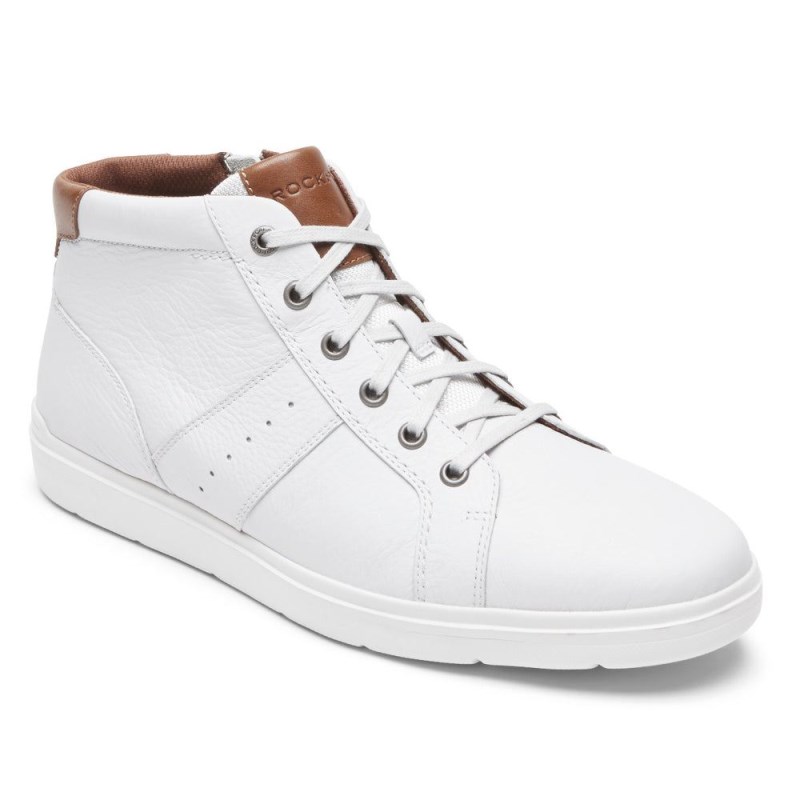 Rockport Total Motion Lite Zip Sneaker Men Booties White Singapore | PH6-18951