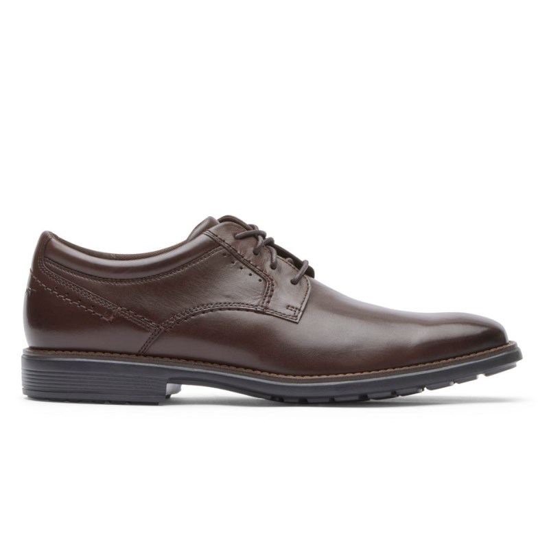 Rockport Total Motion Next Gen Plain Toe Men Dress Shoes Dark Brown Singapore | MC4-93049