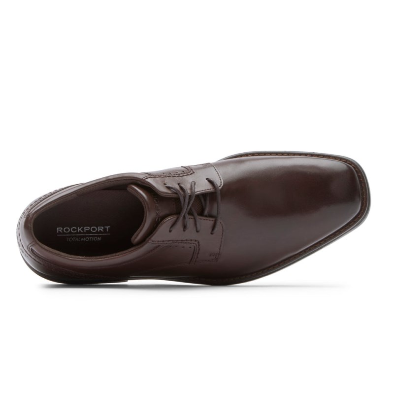 Rockport Total Motion Next Gen Plain Toe Men Dress Shoes Dark Brown Singapore | MC4-93049