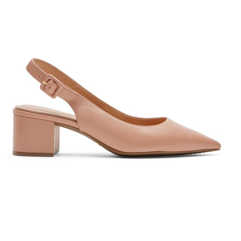 Rockport Total Motion Noelle Heel Women Slingback Beige Singapore | PW8-22082