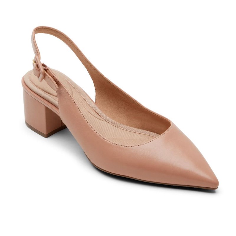 Rockport Total Motion Noelle Heel Women Slingback Beige Singapore | PW8-22082