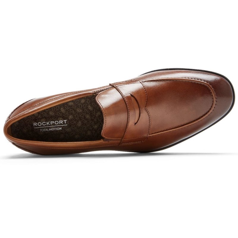 Rockport Total Motion Office Penny Men Loafers Brown Singapore | CB4-35493