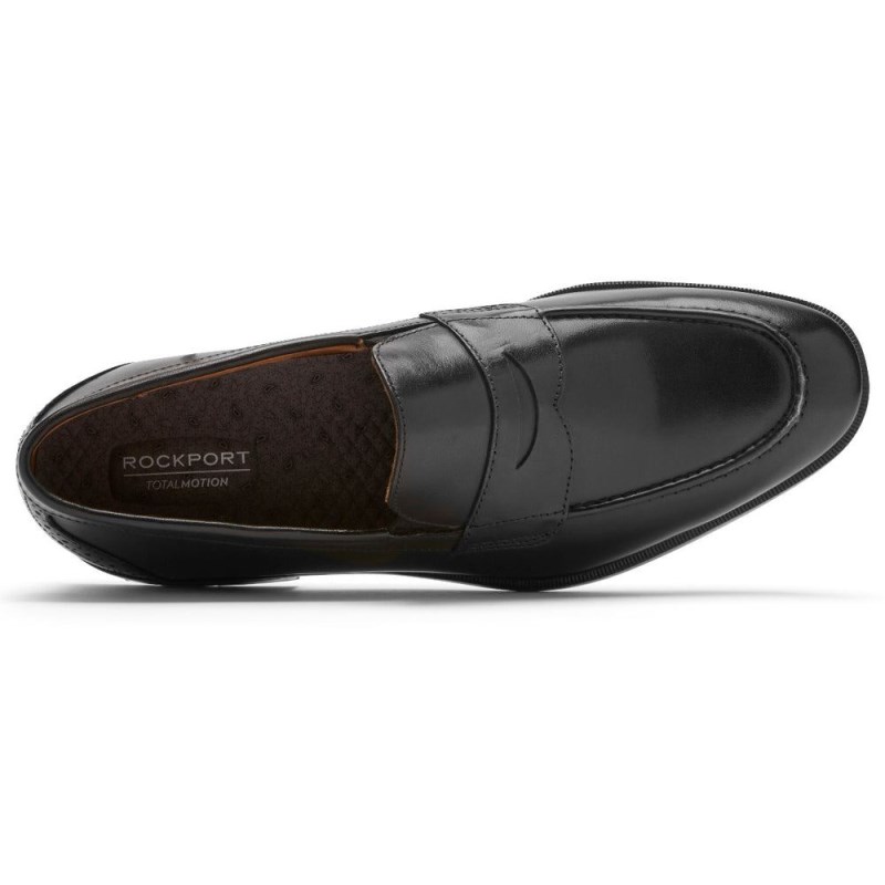 Rockport Total Motion Office Penny Men Loafers Black Singapore | TW1-41234