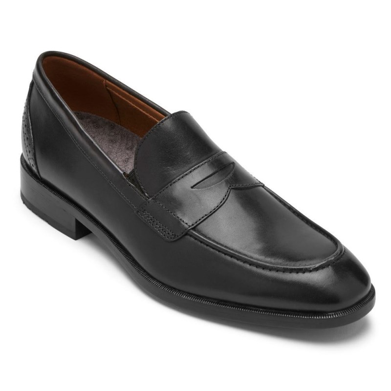 Rockport Total Motion Office Penny Men Loafers Black Singapore | TW1-41234