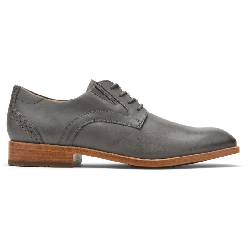 Rockport Total Motion Office Plain Toe Men Oxford Shoes Grey Singapore | QS2-62366